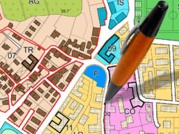 A zoning map for property rentals with illustrated area borders