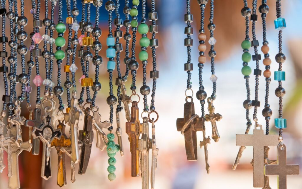 Hanging good luck charms as a prayer for more business sales