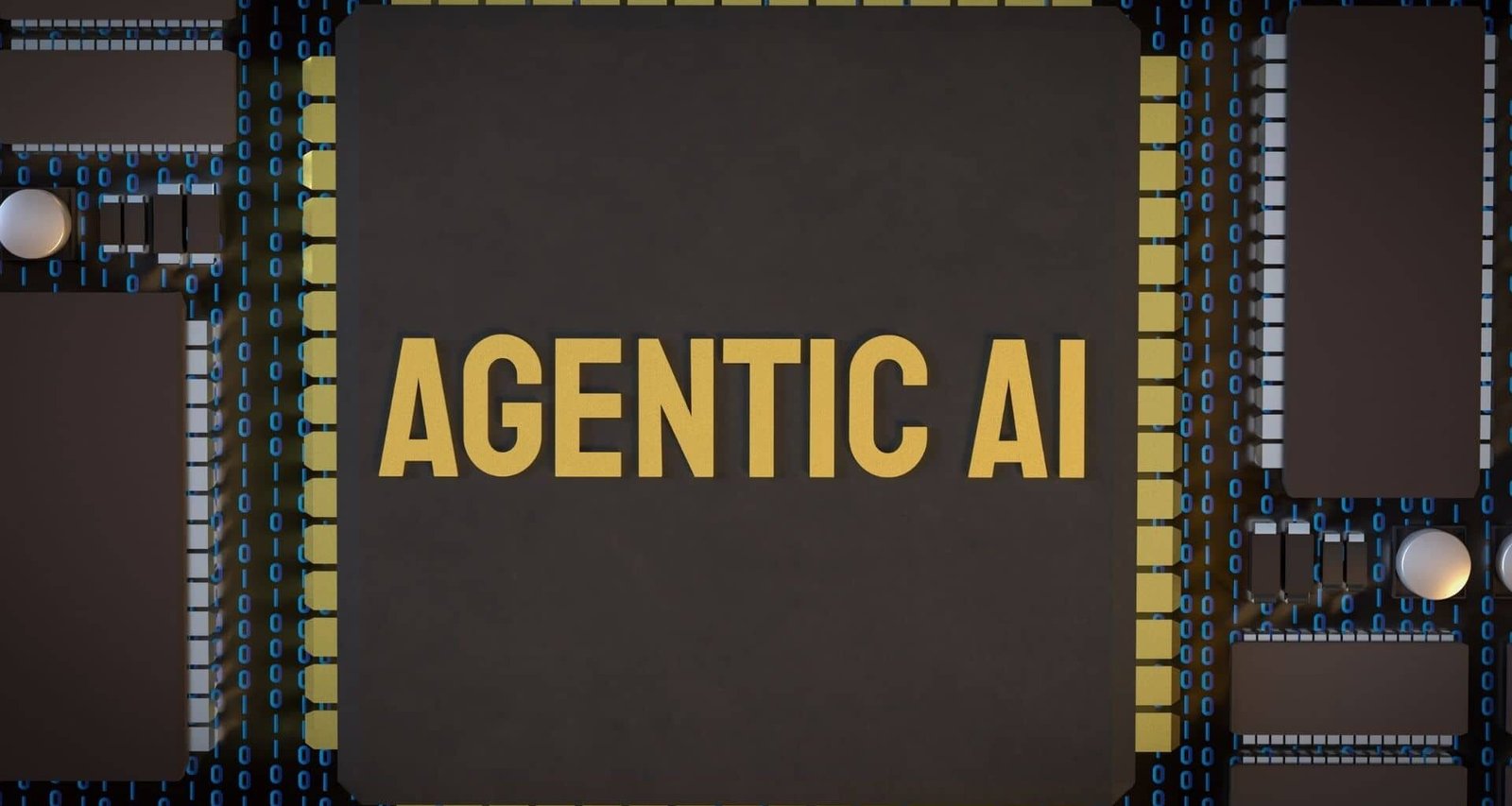 Digital image with the words Agentic AI written on it