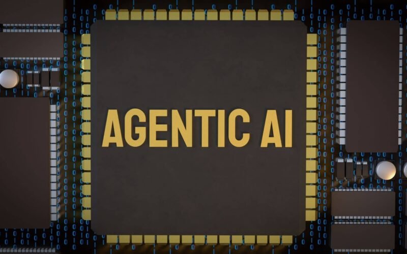Digital image with the words Agentic AI written on it