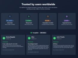 Image showing Unsubby review with high trust scores with good Trustpilot reviews
