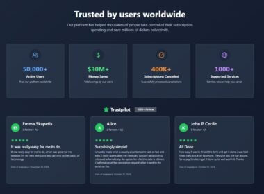 Image showing Unsubby review with high trust scores with good Trustpilot reviews